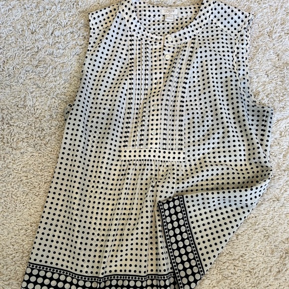 J. Crew Tops - Polka dot sleeveless top